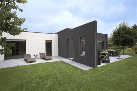 Maison plain pied toit plat moderne. maison plain pied toit zinc