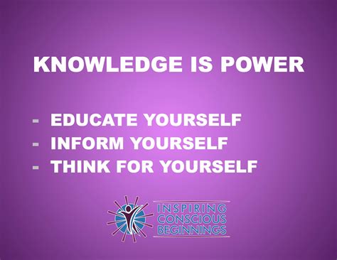 Knowledge Is Power Inspiring Conscious Beginnings