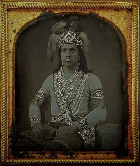 Native American Indian Pictures Seneca Indian Dressed In Pearls 1862