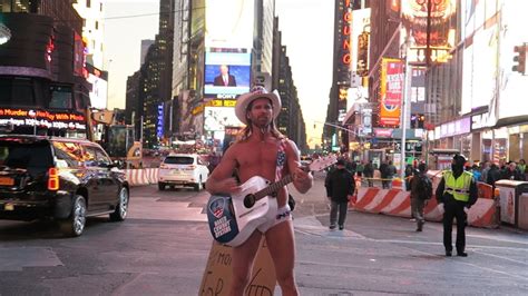 Naked Cowboy Cowgirl In Time Square Youtube