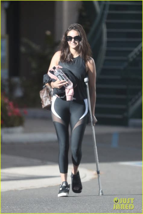 Photo Nina Dobrev Steps Out On Crutches After Injuring Her Foot 01