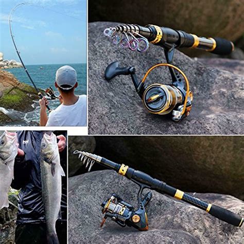 Sougayilang Fishing Rod Reel Combos Carbon Fiber Telescopic