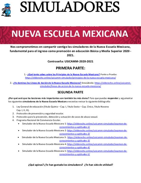 Simuladores De La Nueva Escuela Mexicana Pdf Docer Ar Hot