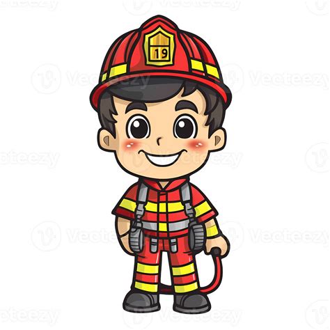 Cute Fireman Clipart Illustration Ai Generative 27238552 Png