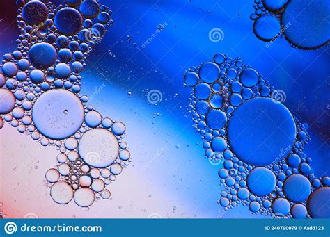 Background Of Colorful Oil Drops In Water Surface Abstraction Stock