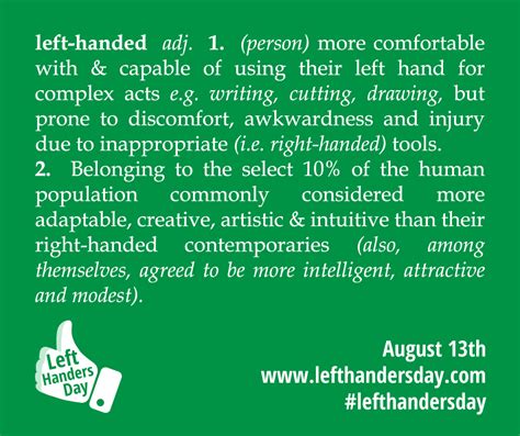Browse the most popular quotes and share the relevant ones on google+ or your other social media accounts (page 1). Left-Handed Definition | Happy left handers day, Left handed humor, Left handed quotes