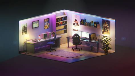 Room Made In Blender What Do You Think Video Game Room Design Game