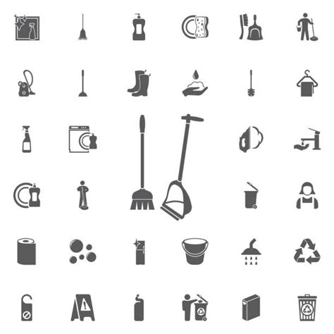 Royalty Free Long Handle Dust Pan Clip Art Vector Images