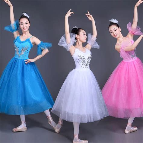 B Hnenabnutzung Wei Swan Lake Ballett Kost Me Erwachsene Romantische Platte Kleid M Dchen