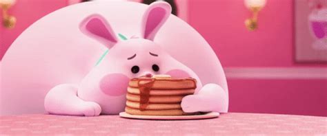 Pink Rabbit Eating Pancakes Pink Rabbit Eating Pancakes Wreck It