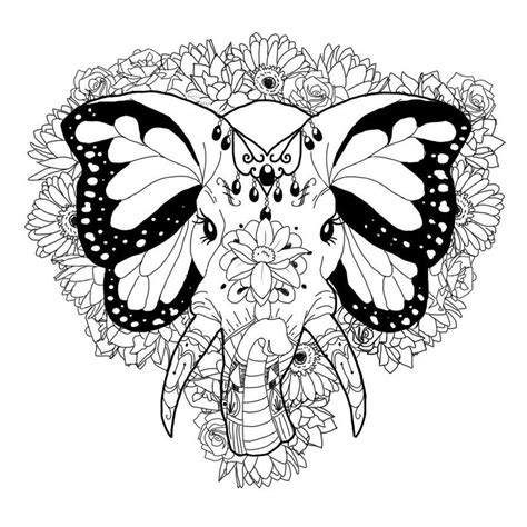 Colouring in for adults animals. Pin on Elephants Coloring For Adults Art Pages