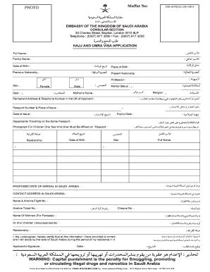 Fillable Online HAJJ VISA FORM Passport2hajj Fax Email Print PdfFiller