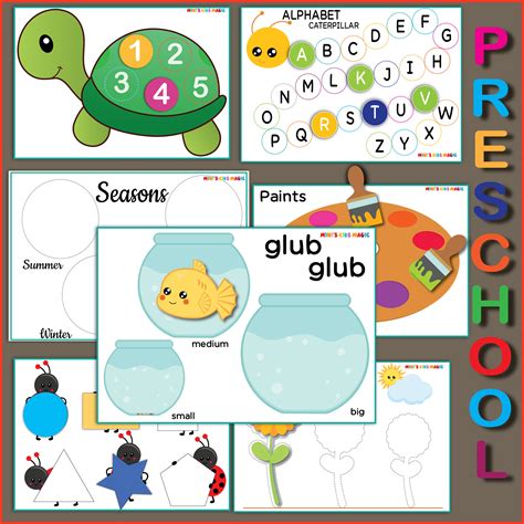 Busy Book Activities File Folder Games Preschooler Printable Made