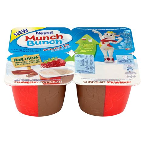 Nestlé Munch Bunch Double Up Fromage Frais Strawberry And Chocolate 4 X