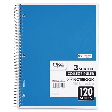 Mead Spiral Bound Notebook College Rule
