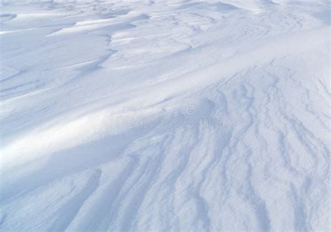 High Angle View Of Snow Texture Background With Copy Space Stock Photo