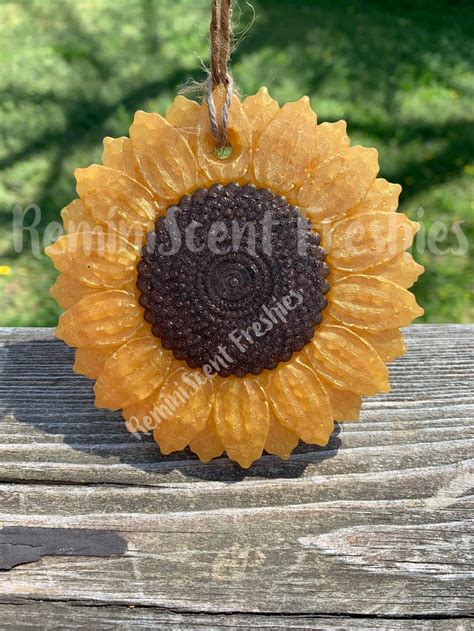 sunflower car freshener for women custom car scents sunflower etsy