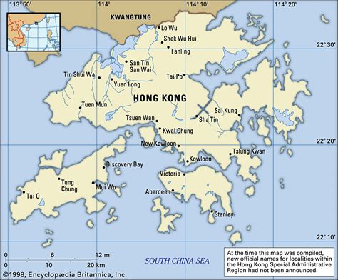 Map Of Hong Kong