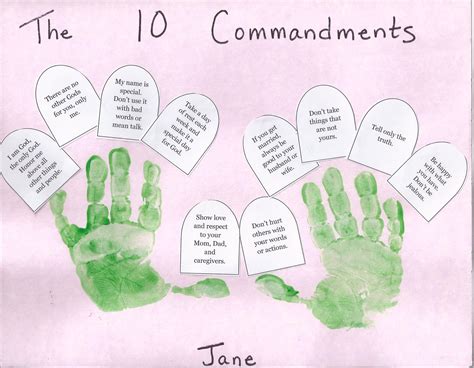 Ten Commandments Kids Craft