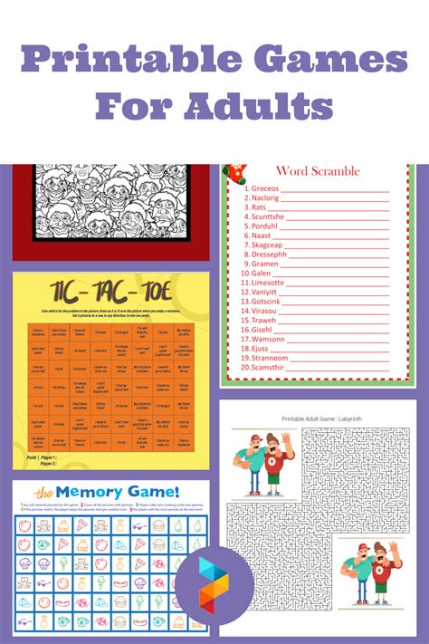 Free Printable Activity Pages For Adults Printable Templates