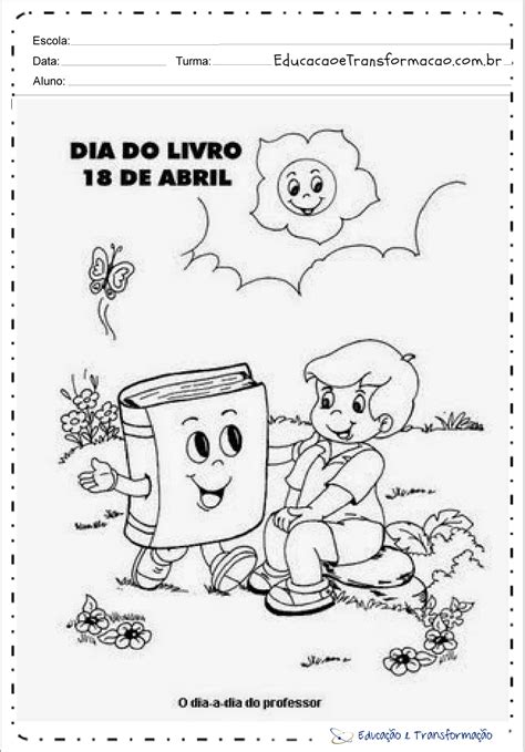 Desenho De Dia Nacional Do Livro Infantil Para Colorir Tudodesenhos