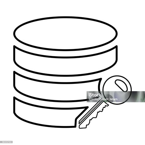 Data Encryption Icon In Outline Style Stock Illustration Download