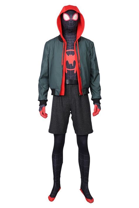 Spider Man Into The Spider Verse Miles Morales Shorts Jacket Hoodie