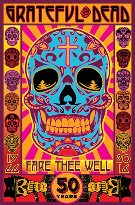 Grateful Dead 50th Poster 1966 2016 Etsy