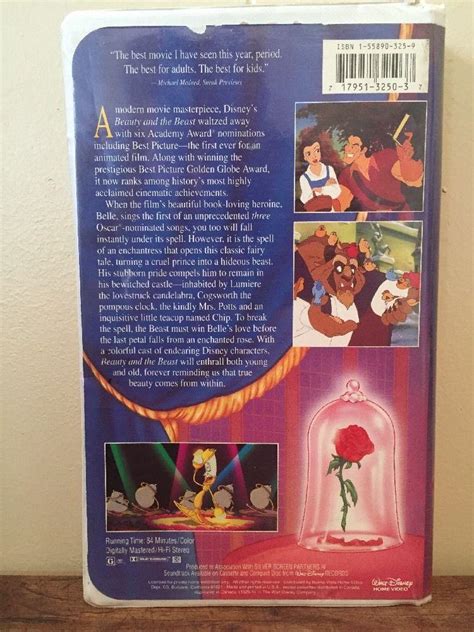 Beauty And The Beast 1992 Vhs Walt Disney Classic Bla