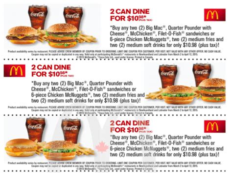 Grab latest discount promo codes, cash back deals on your online order. McDonald's Canada New Coupons: New Coupons Available for ...