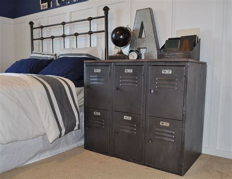 Not only bedroom locker, you could also find another pics such as locker clothes, locker table, bedroom locker plans, bedroom locker diy, harry styles bedroom, locker bedroom furniture. Vintage Locker in Boys Room | Sports room boys, Vintage ...