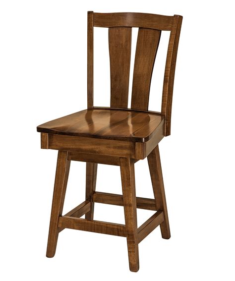 17 w counter chair hand crafted solid acacia wood butterfly joinery iron frame. F&N Amish Chairs - Swivel Counter Height Stool - Wood Seat ...