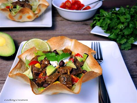 Maybe you would like to learn more about one of these? Cooking Creation: Crock Pot Chipotle Steak Taco Salad Bowls