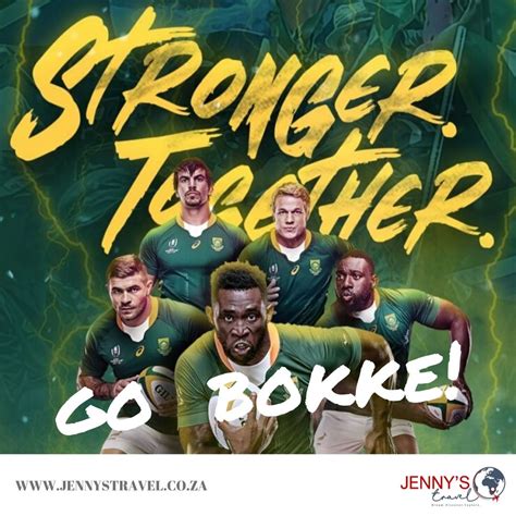 Go Bokke Proud To Be Supporting The Boks In Green And Gold Today For