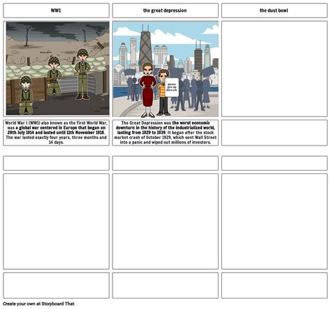 Great Depression Storyboard By 22bb99be