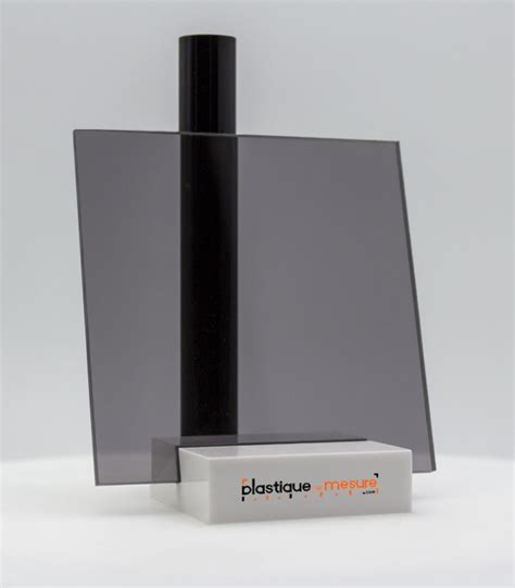 Plaque Plexiglass Transparent Fumé Gris Brillant Sur Mesure Coulé 3mm