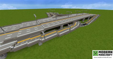 Modern New Roads Intersection Highways 2 Minecraft Map
