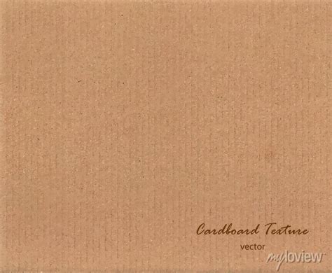 Vector Kraft Cardboard Sheet Brown Rough Paper Texture Wrapping Wall