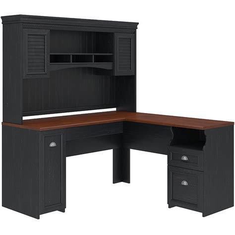 99 list list price $200.99 $ 200. Fairview L Shaped Desk with Hutch in Antique Black ...