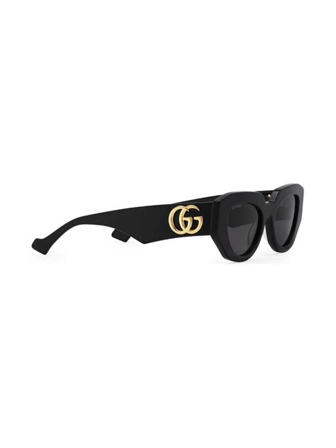 Gucci Eyewear 더블 G 기하학 프레임 선글라스 Farfetch