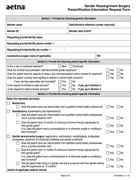 Gender Reassignment Surgery Gender Reassignment Surgery Fill Out And Sign Printable Pdf