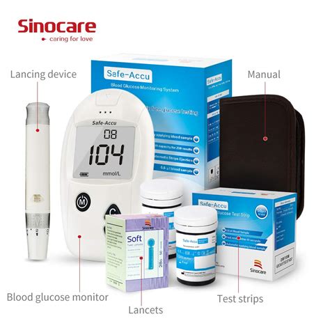 Click here to be notified by email when sinocare blood glucose monitor safe accu becomes available. Sinocare CE Safe-Accu MMOL/L MG/DL Blood Glucose Meter ...