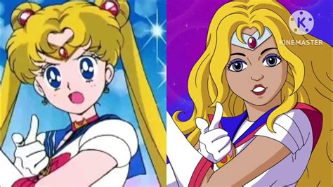 Sailor Moon And Saban Moon Youtube