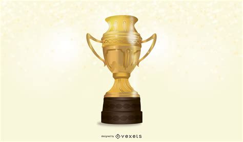 3d Realistic Gold Trophy Vector Download