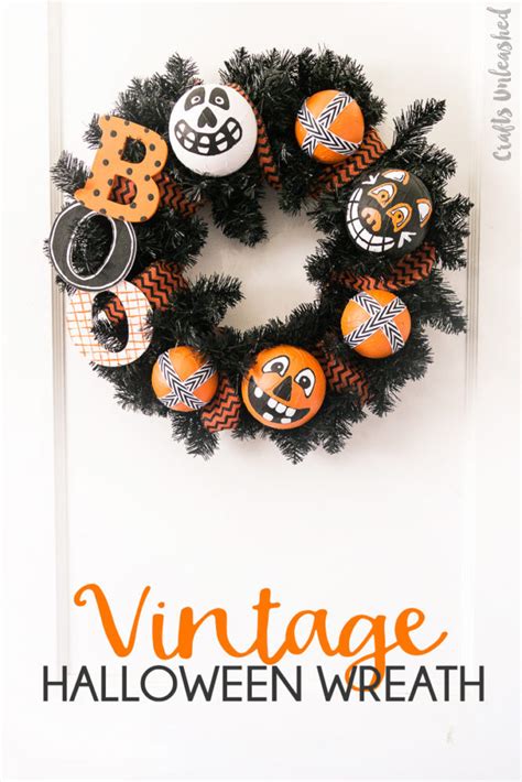 Diy Halloween Wreath Tutorial Vintage Style Consumer Crafts Diy