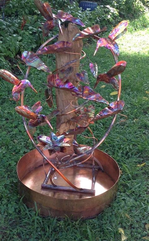 Free shipping on qualified orders. Copper fountain with hummingbirds | Outdoor decor, Bird ...