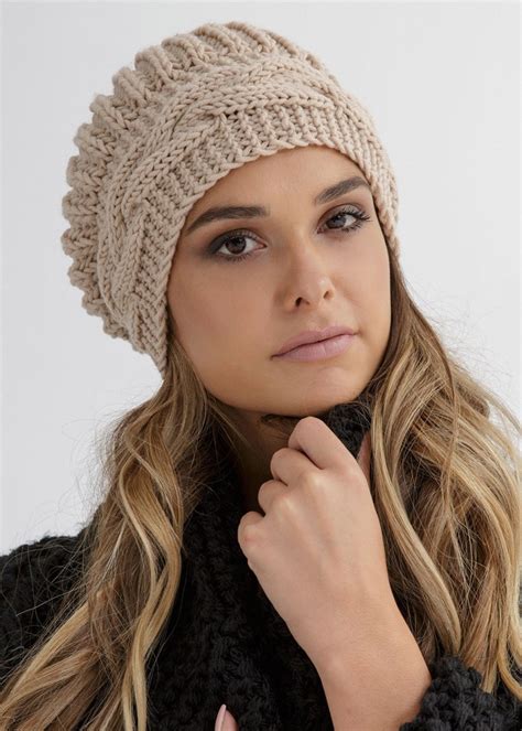 A Unique Cable Beanie Knit Pattern Through The Stitch