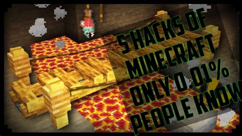 5 Hacks Of Minecraft Only 001 People Know Youtube