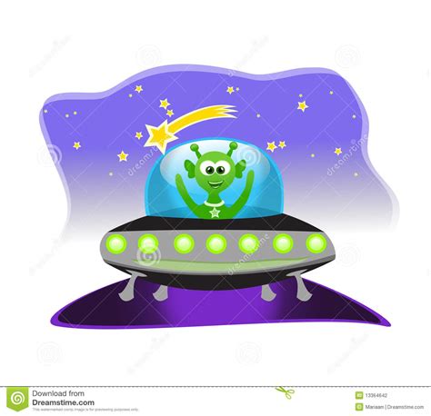 Alien In Spaceship Stock Illustration Image Of Spaceship