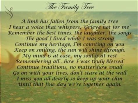 (c) 1994 the island def jam music group #thecranberries #odetomyfamily #zombietoabillion. Family Tree Funeral Poem - Swanborough Funerals